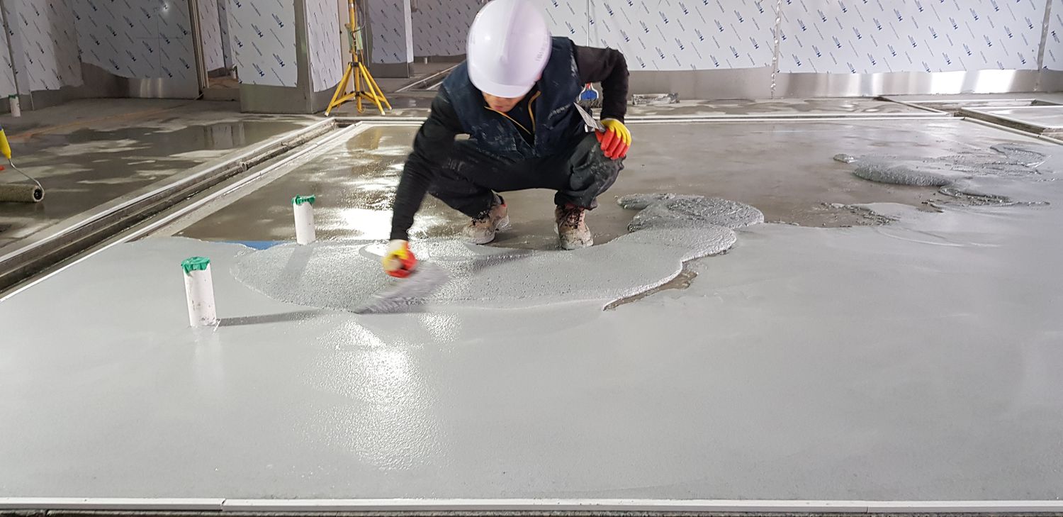 아쿠아크리트 바닥 도포 시공